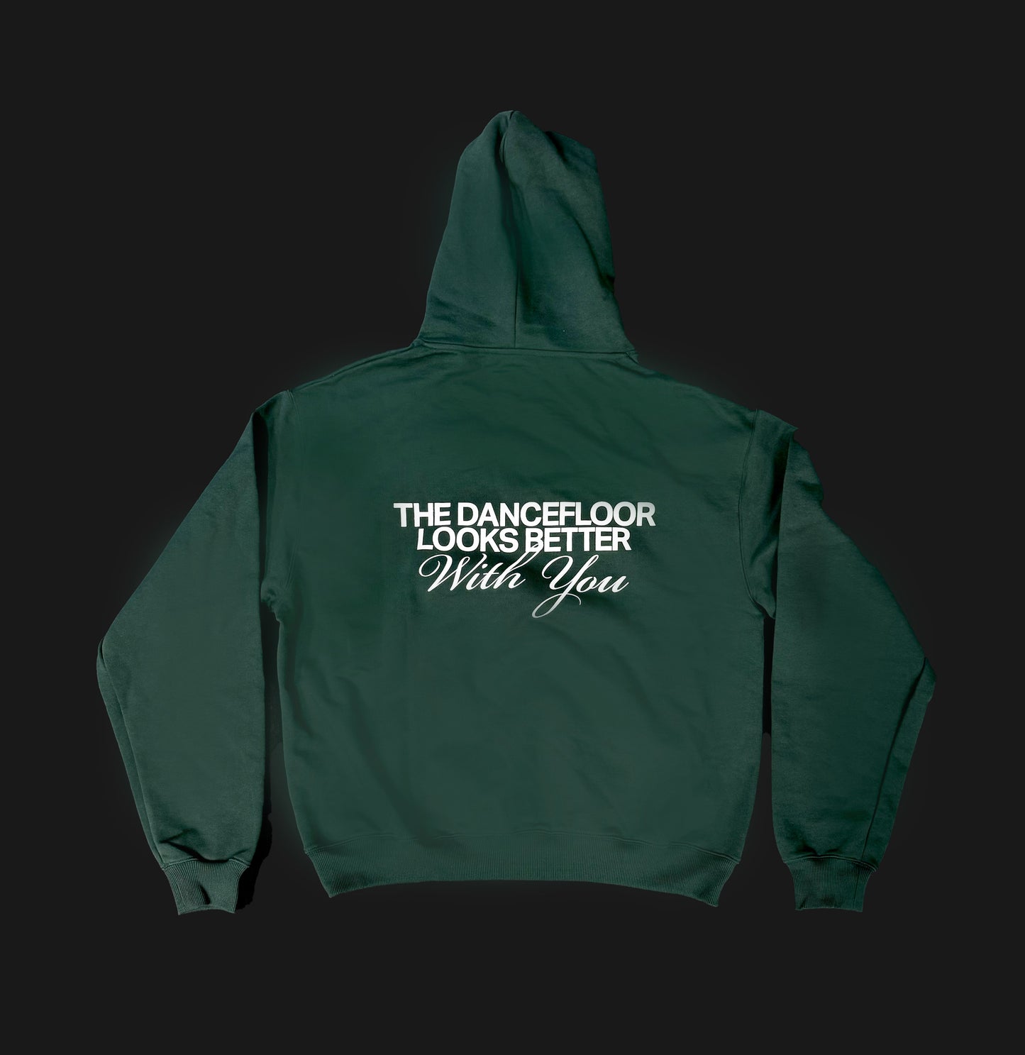 The dancefloor looks better with you HOODIE