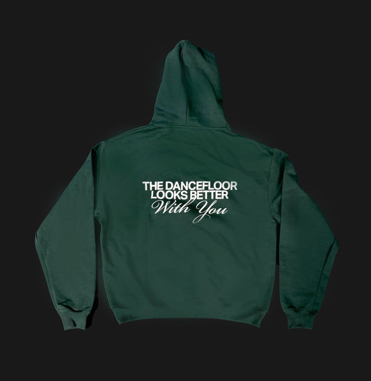 The dancefloor looks better with you HOODIE